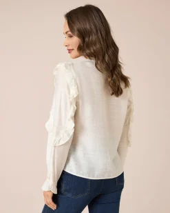 Blusenshirt mit Rüschenärmeln