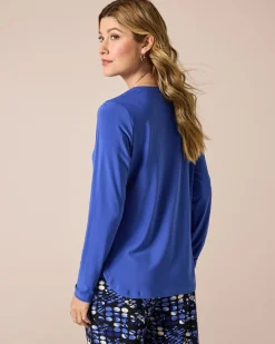 Blusenshirt uni mit Reißverschluss