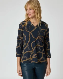 Blusenshirt "Woman Deluxe" mit Kettenprint