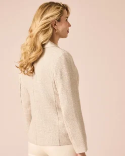 Bouclé-Blazerjacke