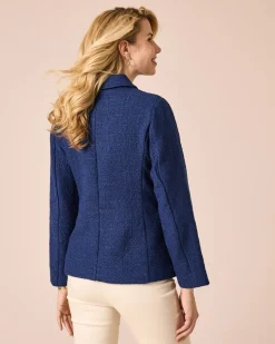 Bouclé-Blazerjacke