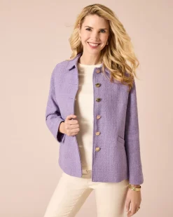 Bouclé-Blazerjacke