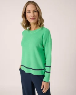Boxy Strickpullover mit Zierknöpfen