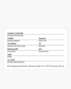 Brillant-Creolen ca. 2,25 ct