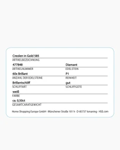 Brillant-Creolen 0,50 ct