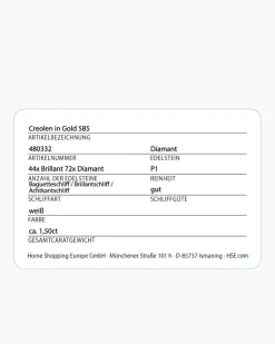 Brillant- & Diamant-Creolen ca. 1,50 ct