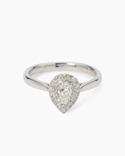 Brillant- + Diamantring ca. 0,50 ct