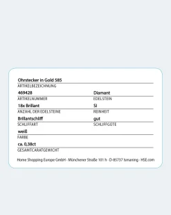 Brillant-Ohrstecker 0,38 ct
