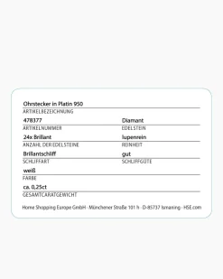 Brillantohrstecker 0,25 ct