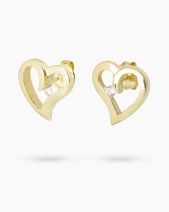 Brillant-Ohrstecker in Herzform 0,10 ct