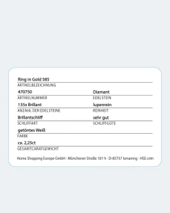 Brillantring 2,25 ct