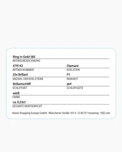 Brillantring 0,33 ct