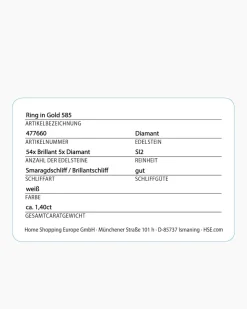 Brillantring mit Diamanten ca. 1,40 ct