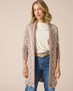 Cardigan im Ornament-Design