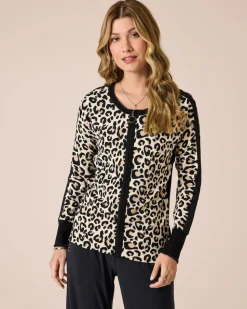 Cardigan mit Animaldruck