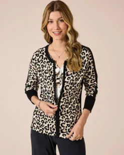 Cardigan mit Animaldruck