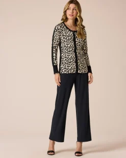 Cardigan mit Animaldruck