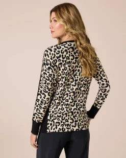 Cardigan mit Animaldruck