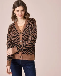Cardigan mit Animalprint