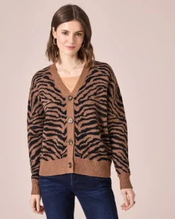 Cardigan mit Animalprint