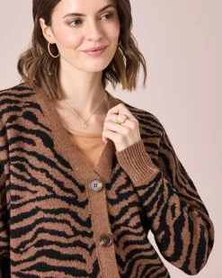 Cardigan mit Animalprint