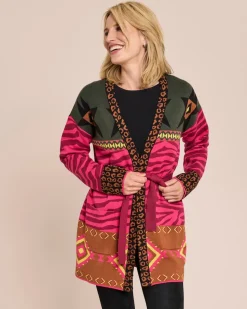 Cardigan mit buntem Mustermix