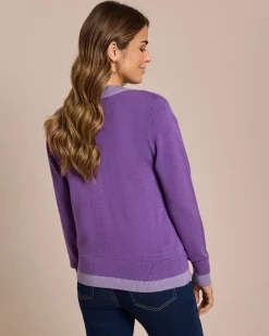 Cardigan mit farbiger Knopfleiste