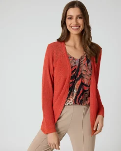 Cardigan mit Glanzgarn
