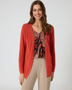 Cardigan mit Glanzgarn