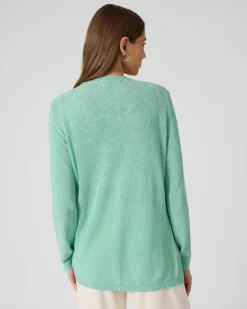 Cardigan mit Glanzgarn
