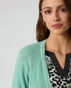 Cardigan mit Glanzgarn