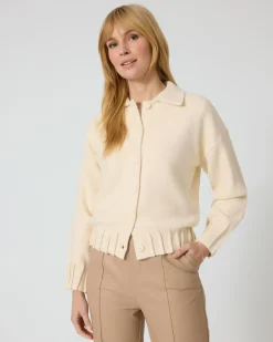 Cardigan mit Hemdkragen