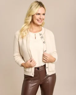 Cardigan mit Knöpfen und Kettendetail