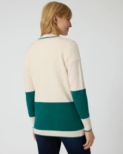 Cardigan mit Kontrastdetail