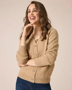 Cardigan mit Schleifenknöpfen