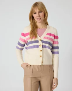 Cardigan mit Streifen