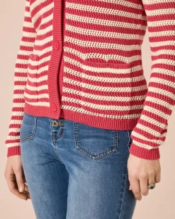 Cardigan mit Streifen