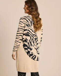 Cardigan mit Tiger Jacquard