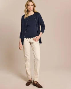 Cardigan mit Wellen-Saum