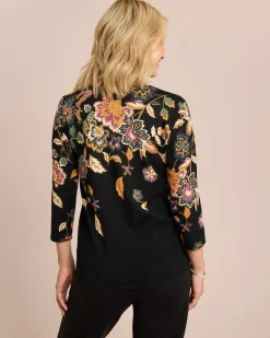 Classic Pullover Paisley-Blüten-Optik