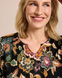 Classic Pullover Paisley-Blüten-Optik