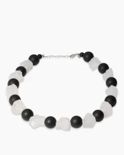 Collier aus Achat & Bergkristall