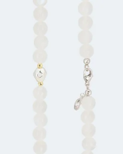 Collier aus Rainbow Mondstein & Hämatit