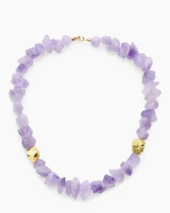 Collier mit Amethyst und Pyrit