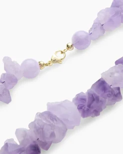 Collier mit Amethyst und Pyrit
