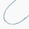 Collier mit Aquamarin & Hämatit (beh.)