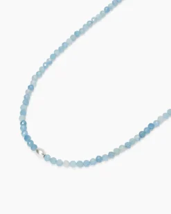 Collier mit Aquamarin & Hämatit (beh.)