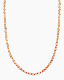 Collier mit Feueropal & Rauchquarz