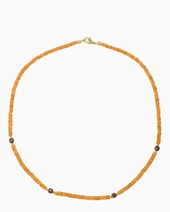 Collier mit Mandarin-Granat & Hämatit