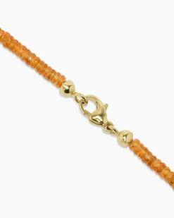 Collier mit Mandarin-Granat & Hämatit